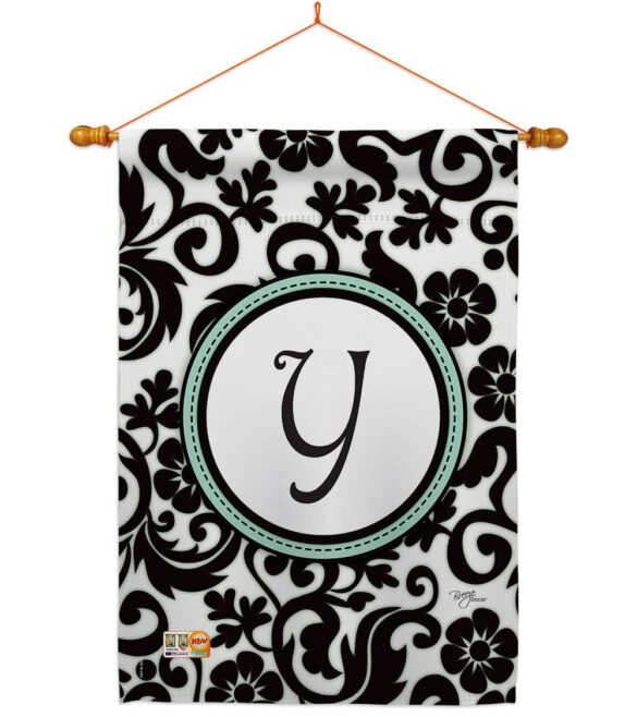Damask Y Initial - Simply Beauty Interests Vertical Impressions Decorative Flags HG130077 Made In USA - Image 14