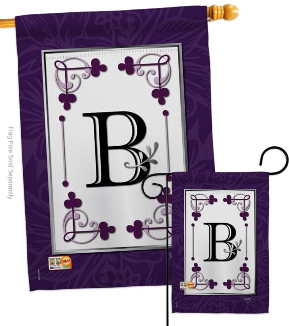 Classic B Initial - Simply Beauty Interests Vertical Impressions Decorative Flags HG130002 Made In USA - Image 3