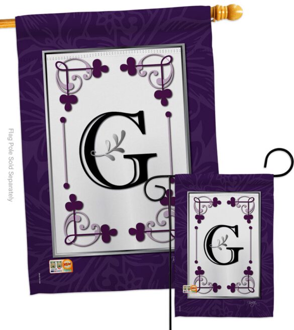 Classic G Initial - Simply Beauty Interests Vertical Impressions Decorative Flags HG130007 Made In USA - Image 3