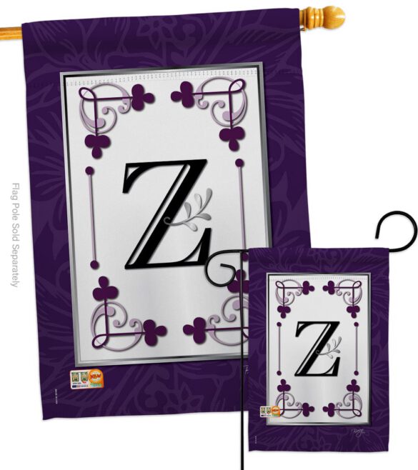 Classic Z Initial - Simply Beauty Interests Vertical Impressions Decorative Flags HG130026 Made In USA - Image 3