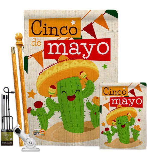Cactus Fiesta Cinco de Mayo - Southwest Country & Primitive Vertical Impressions Decorative Flags HG115127 Made In USA - Image 6