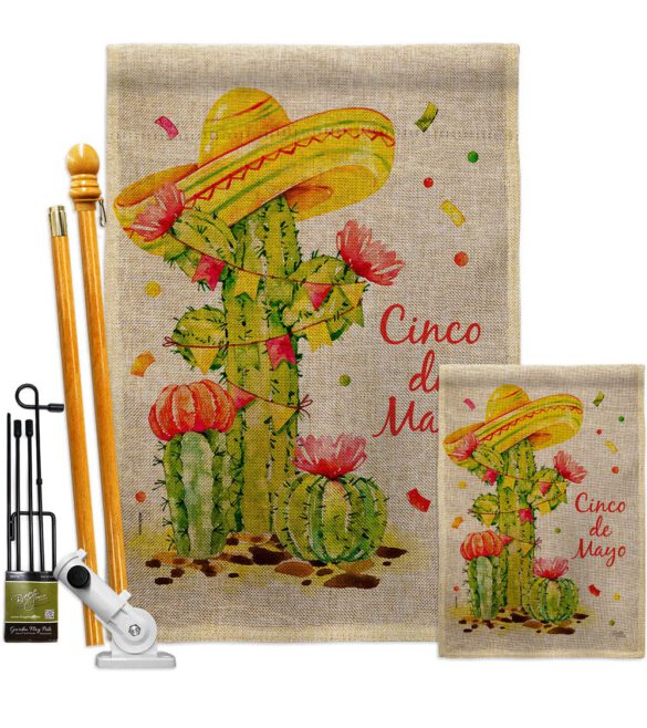 Cactus Cinco de Mayo - Southwest Country & Primitive Vertical Impressions Decorative Flags HG115178 Made In USA - Image 16