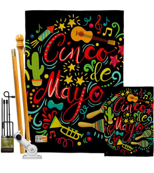 El Fiesta Cinco de Mayo - Southwest Country & Primitive Vertical Impressions Decorative Flags HG192061 Made In USA - Image 6