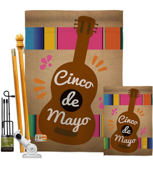 Celebrate Guitarron Cinco De Mayo - Southwest Country & Primitive Vertical Impressions Decorative Flags HG192062 Made In USA - Image 6