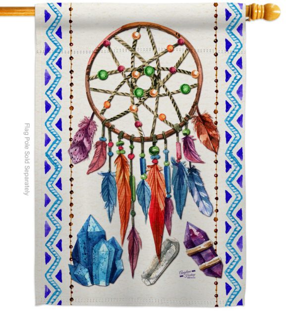 Dreamcatcher - Southwest Country & Primitive Vertical Impressions Decorative Flags HG137010 Made In USA - Image 2