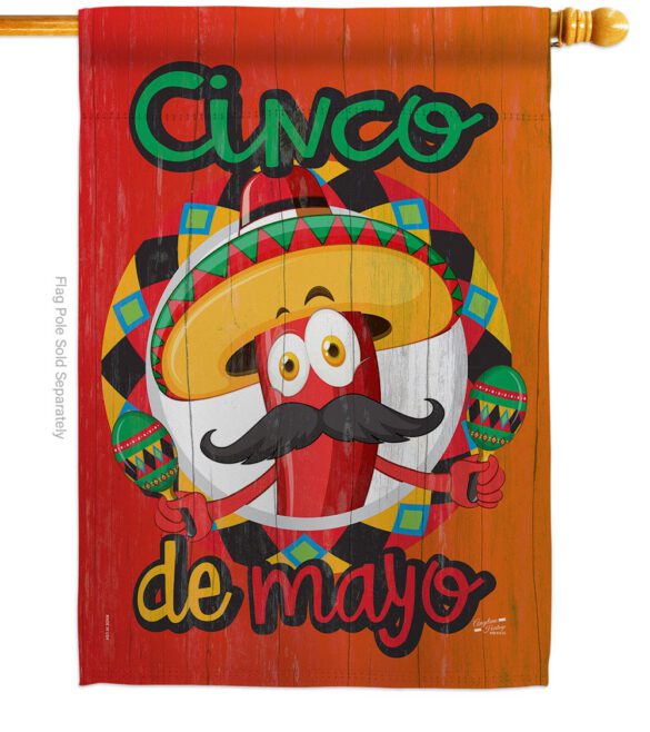 Amigo Chili Cinco de Mayo - Southwest Country & Primitive Vertical Impressions Decorative Flags HG137041 Made In USA - Image 3