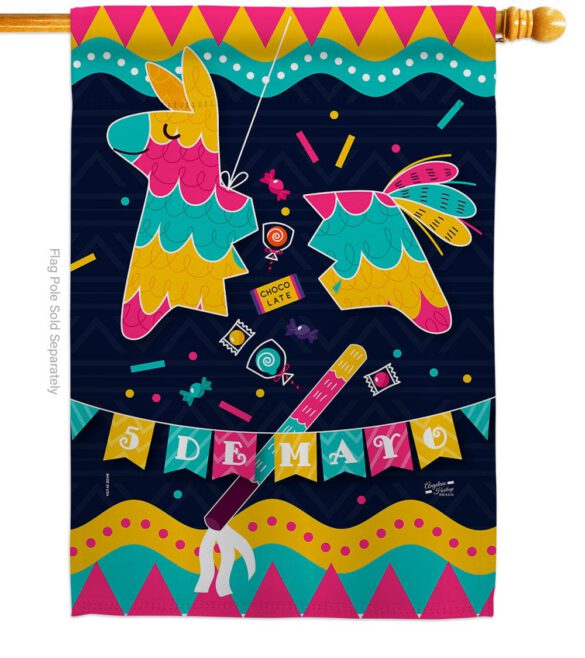 5th De Mayo - Southwest Country & Primitive Vertical Impressions Decorative Flags HG137387 Made In USA - Image 3