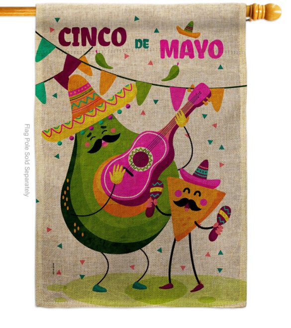 Guacamole Fiesta - Southwest Country & Primitive Vertical Impressions Decorative Flags HG137460 Made In USA - Image 12
