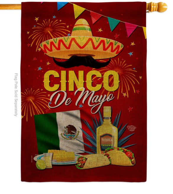 Cinco Festival - Southwest Country & Primitive Vertical Impressions Decorative Flags HG192537 Made In USA - Image 12