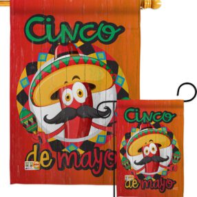 Amigo Chili Cinco de Mayo - Southwest Country & Primitive Vertical Impressions Decorative Flags HG137041 Made In USA