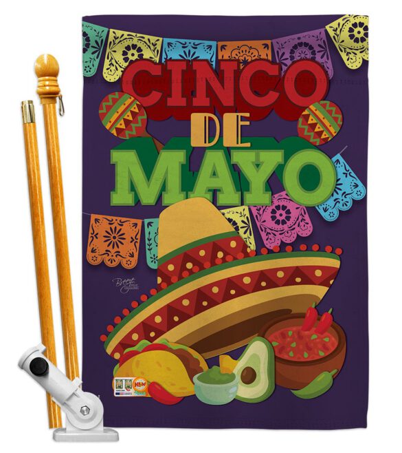 Cinco de Mayo - Southwest Country & Primitive Vertical Impressions Decorative Flags HG115113 Made In USA - Image 5