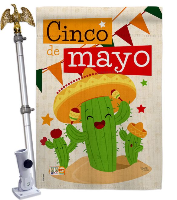 Cactus Fiesta Cinco de Mayo - Southwest Country & Primitive Vertical Impressions Decorative Flags HG115127 Made In USA - Image 13