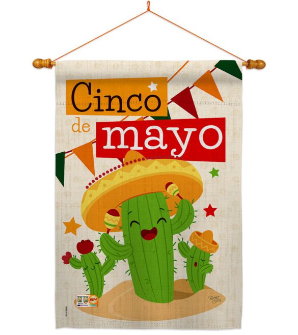 Cactus Fiesta Cinco de Mayo - Southwest Country & Primitive Vertical Impressions Decorative Flags HG115127 Made In USA - Image 14