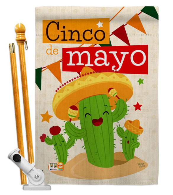 Cactus Fiesta Cinco de Mayo - Southwest Country & Primitive Vertical Impressions Decorative Flags HG115127 Made In USA - Image 5