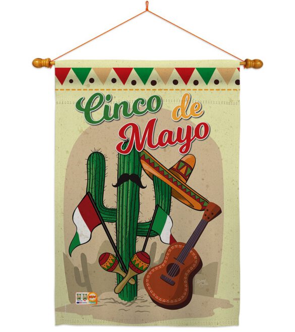 Fiesta Cinco de Mayo - Southwest Country & Primitive Vertical Impressions Decorative Flags HG115128 Made In USA - Image 14
