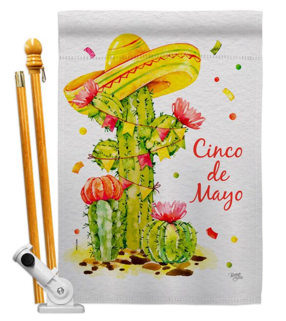Cactus Cinco de Mayo - Southwest Country & Primitive Vertical Impressions Decorative Flags HG115178 Made In USA - Image 5