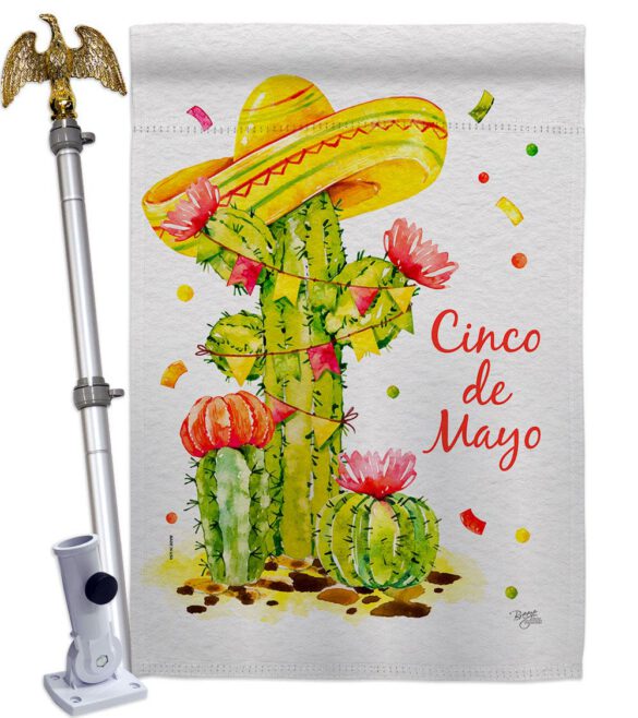 Cactus Cinco de Mayo - Southwest Country & Primitive Vertical Impressions Decorative Flags HG115178 Made In USA - Image 9