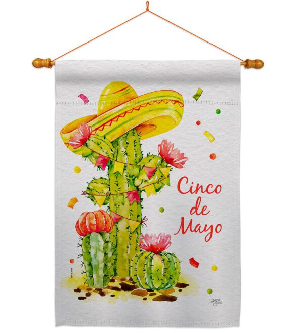 Cactus Cinco de Mayo - Southwest Country & Primitive Vertical Impressions Decorative Flags HG115178 Made In USA - Image 10