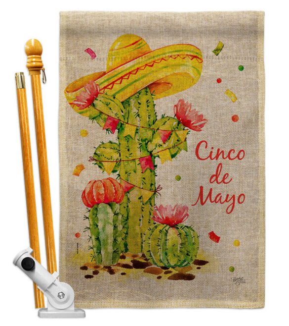 Cactus Cinco de Mayo - Southwest Country & Primitive Vertical Impressions Decorative Flags HG115178 Made In USA - Image 15