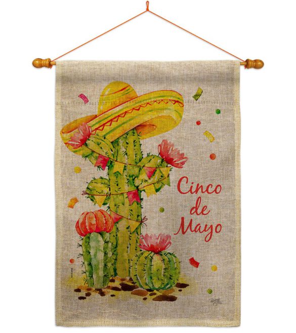 Cactus Cinco de Mayo - Southwest Country & Primitive Vertical Impressions Decorative Flags HG115178 Made In USA - Image 20