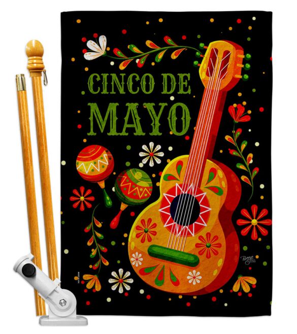 Celebrate Cinco De Mayo - Southwest Country & Primitive Vertical Impressions Decorative Flags HG115224 Made In USA - Image 5