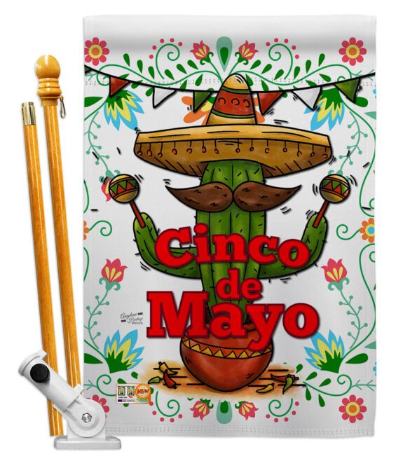 Cinco de Mayo - Southwest Country & Primitive Vertical Impressions Decorative Flags HG137012 Made In USA - Image 5