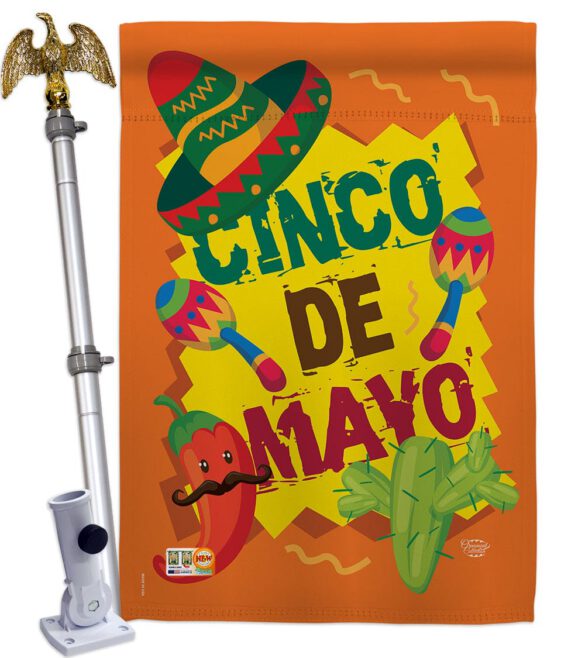 Cinco de Mayo - Southwest Country & Primitive Vertical Impressions Decorative Flags HG192025 Made In USA - Image 13