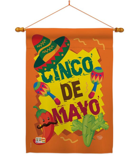 Cinco de Mayo - Southwest Country & Primitive Vertical Impressions Decorative Flags HG192025 Made In USA - Image 14