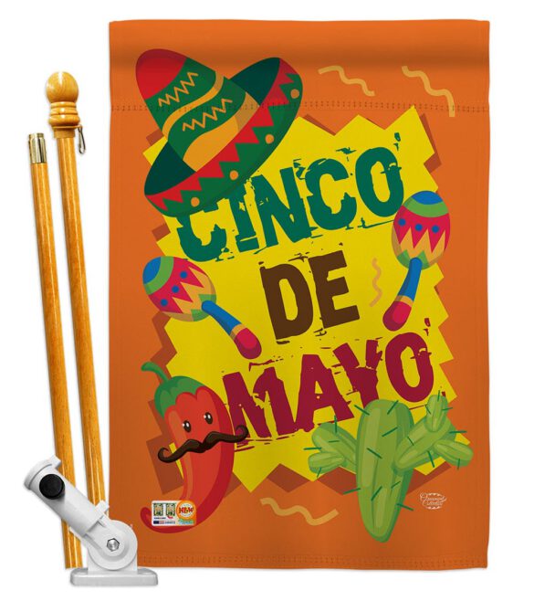 Cinco de Mayo - Southwest Country & Primitive Vertical Impressions Decorative Flags HG192025 Made In USA - Image 5