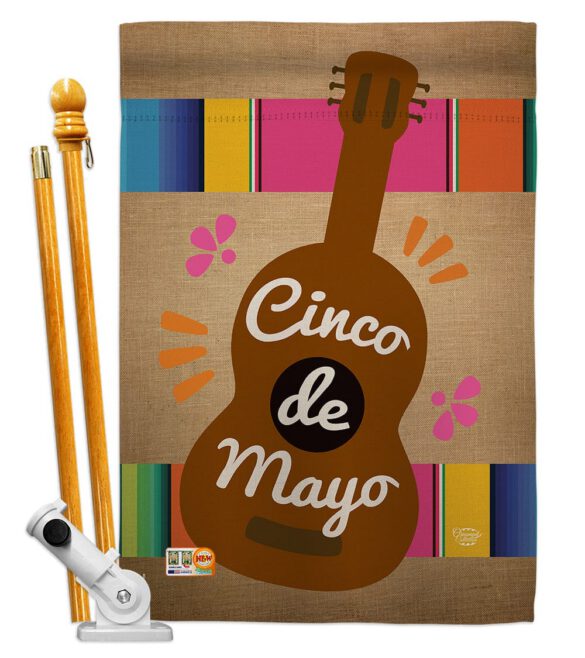 Celebrate Guitarron Cinco De Mayo - Southwest Country & Primitive Vertical Impressions Decorative Flags HG192062 Made In USA - Image 5