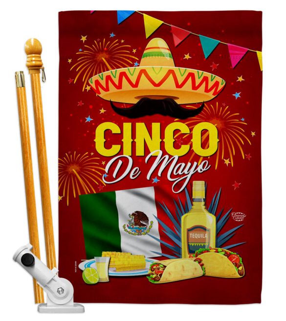 Cinco Festival - Southwest Country & Primitive Vertical Impressions Decorative Flags HG192537 Made In USA - Image 5