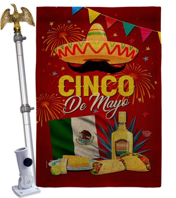 Cinco Festival - Southwest Country & Primitive Vertical Impressions Decorative Flags HG192537 Made In USA - Image 19