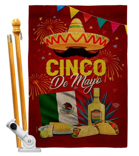 Cinco Festival - Southwest Country & Primitive Vertical Impressions Decorative Flags HG192537 Made In USA - Image 15