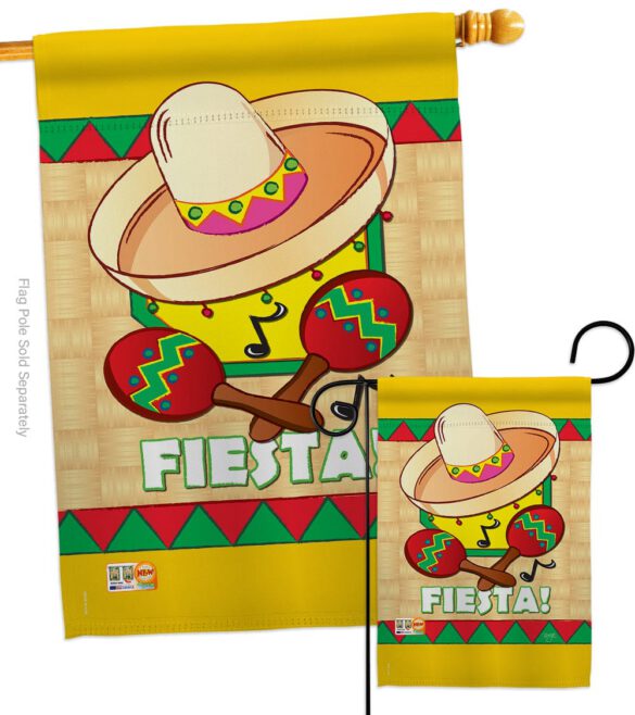 Fiesta - Southwest Country & Primitive Vertical Impressions Decorative Flags HG115026 Made In USA - Image 3