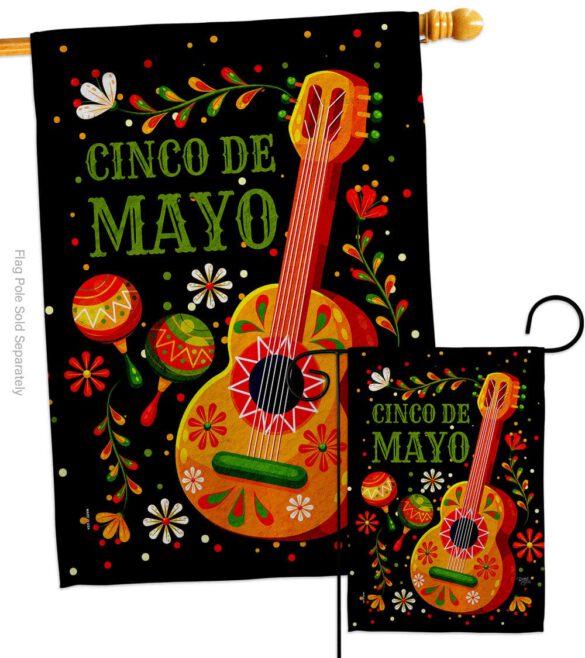 Celebrate Cinco De Mayo - Southwest Country & Primitive Vertical Impressions Decorative Flags HG115224 Made In USA - Image 3
