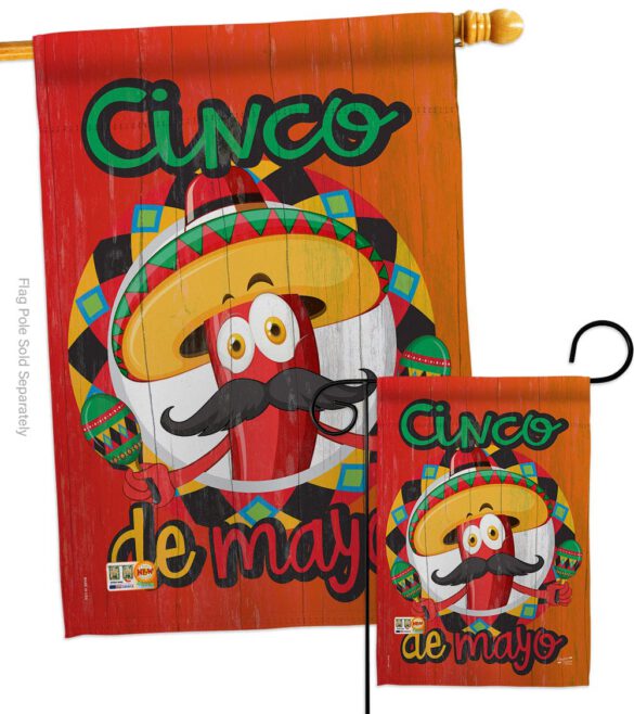Amigo Chili Cinco de Mayo - Southwest Country & Primitive Vertical Impressions Decorative Flags HG137041 Made In USA - Image 4