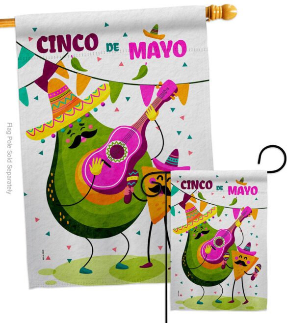 Guacamole Fiesta - Southwest Country & Primitive Vertical Impressions Decorative Flags HG137460 Made In USA - Image 3
