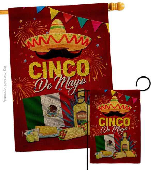 Cinco Festival - Southwest Country & Primitive Vertical Impressions Decorative Flags HG192537 Made In USA - Image 13