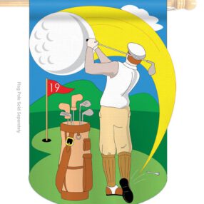 Golf - Sports Interests Vertical Applique Decorative Flags HG109030