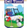Golf Time - Sports Interests Vertical Applique Decorative Flags HG109038