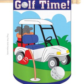 Golf Time - Sports Interests Vertical Applique Decorative Flags HG109038
