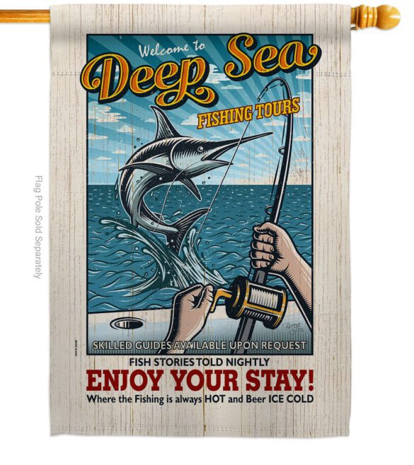 Fishing Tours - Sports Interests Vertical Impressions Decorative Flags HG109077 Made In USA - Image 2