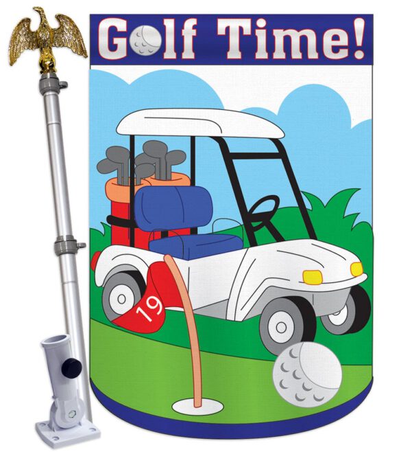 Golf Time - Sports Interests Vertical Applique Decorative Flags HG109038 - Image 3