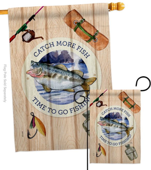 Catch Fish - Sports Interests Vertical Impressions Decorative Flags HG137549 Made In USA - Image 3