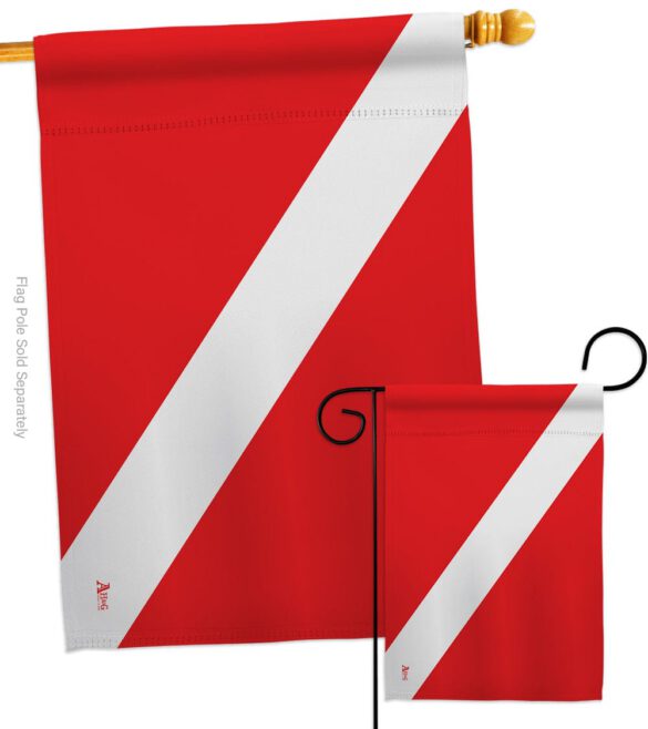 Divers Flag - Sports Interests Vertical Impressions Decorative Flags HG140930 Made In USA - Image 3