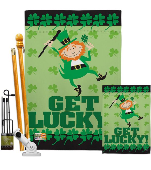 Get Lucky - St Patrick Spring Vertical Impressions Decorative Flags HG102028 Made In USA - Image 6