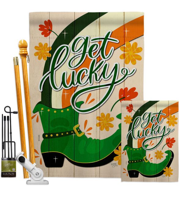Get Lucky Boot - St Patrick Spring Vertical Impressions Decorative Flags HG120035 Made In USA - Image 6