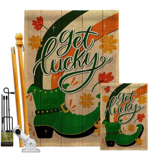 Get Lucky Boot - St Patrick Spring Vertical Impressions Decorative Flags HG120035 Made In USA - Image 27