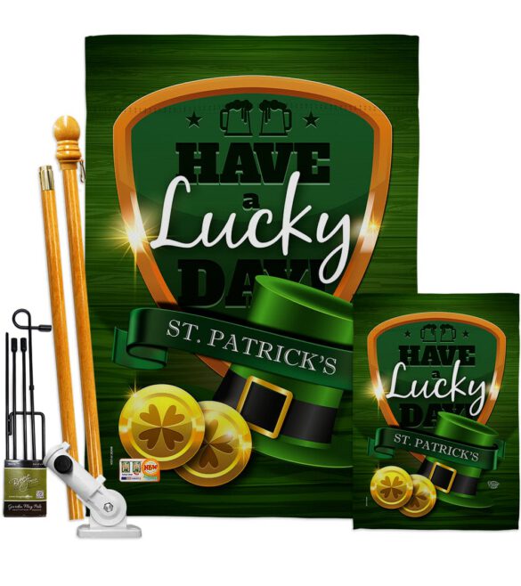 Have A Lucky Day - St Patrick Spring Vertical Impressions Decorative Flags HG192157 Made In USA - Image 6
