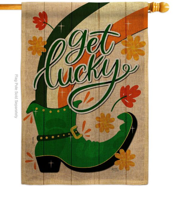 Get Lucky Boot - St Patrick Spring Vertical Impressions Decorative Flags HG120035 Made In USA - Image 23